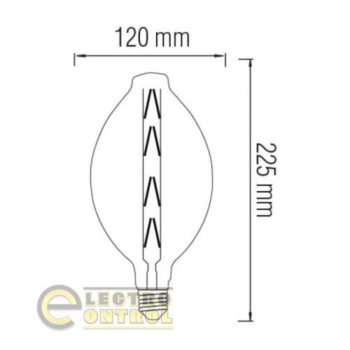Світлодіодна лампа Horoz Filament ENIGMA 8W Е27 Титан 001-051-0008-020