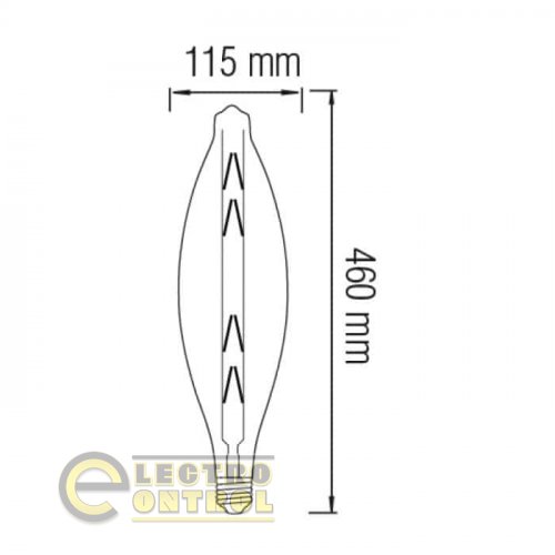 Светодиодная лампа Horoz Filament ELLIPTIC-XL 8W Е27 Янтарь 001-054-0008-110