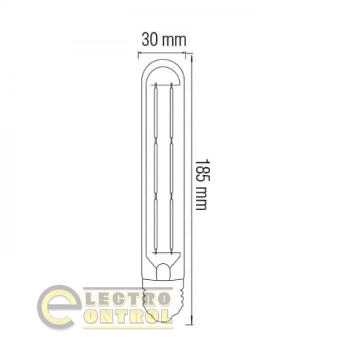 Светодиодная лампа Horoz Filament RUSTIC TUBE-6 6W E27 2200К 001-033-0006-010