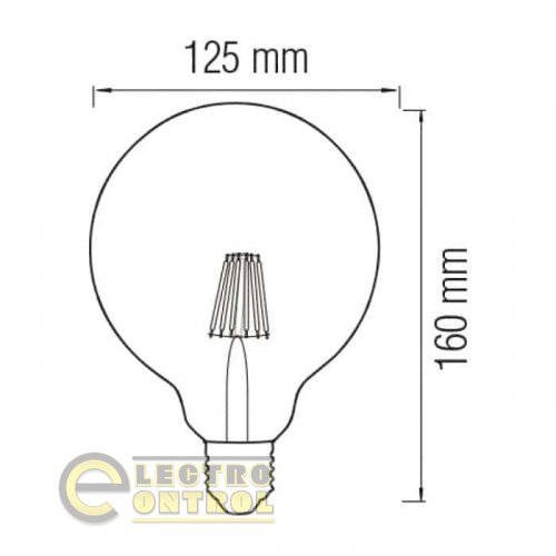 Светодиодная лампа Horoz Filament RUSTIC MERIDIAN-6 6W E27 001-037-0006-010