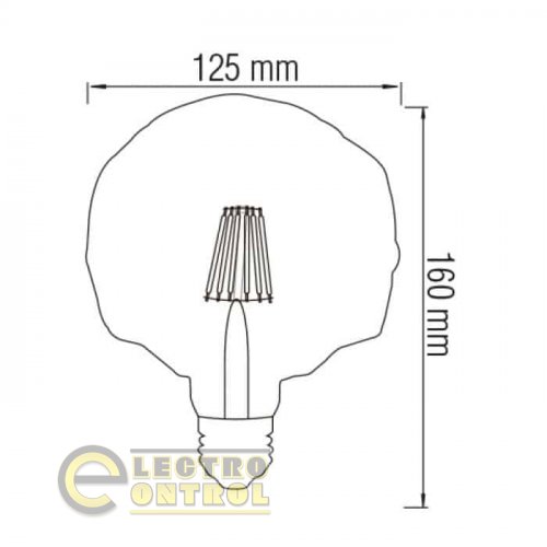 Світлодіодна лампа Horoz Filament RUSTIC CRYSTAL-6 6W E27 001-036-0006-010