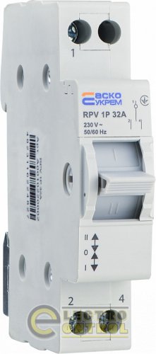 Ручной переключатель ввода АСКО І-0-ІІ RPV 1P 32A A0010220002