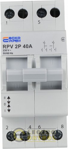 Ручний перемикач вводу АСКО І-0-ІІ RPV 2P 40A A0010220005