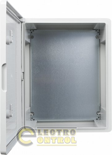 Корпус из АБС-пластика АСКО ударопрочный с монтажной панелью непрозрачная дверца 40х50х18 ІР65 серии UBox