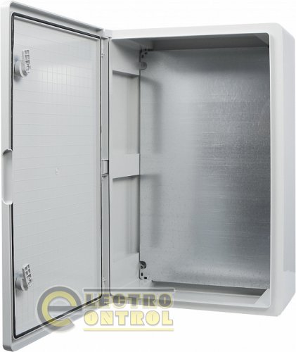 Корпус из АБС-пластика АСКО ударопрочный с монтажной панелью непрозрачная дверца 40х60х20 ІР65 серии UBox