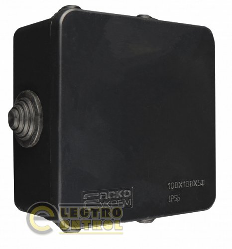 Розподільча коробка АСКО серії UAtmo Jet Black 100х100х50 (20шт)