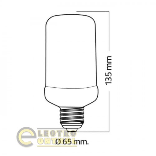 Светодиодная лампа Horoz с эффектом пламени FIREFLUX 5W E27 001-048-0005-010