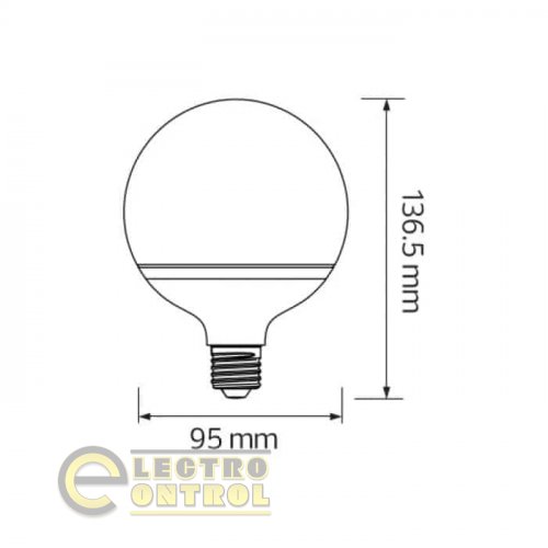 Светодиодная лампа Horoz GLOBE-16 16W E27 3000К 001-019-0016-051