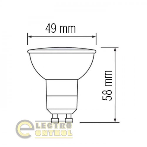 Светодиодная лампа Horoz PLUS-4 4W GU10 6400К 001-002-0004-011