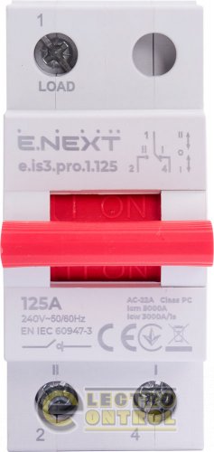 Выключатель на DIN-рейку на три положения e.is3.pro.1.125 1р 125А p008029