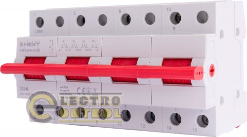 Выключатель на DIN-рейку на три положения e.is3.pro.4.125 4р 125А p008032