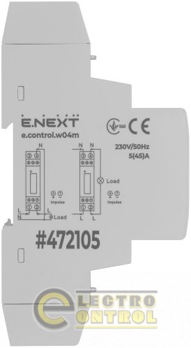 Счетчик однофазный e.control.w04m 5(45)А электронный класс 1.0 некоммерческий i0310031m