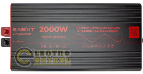 Інвертор з функцією зарядки e.inv.pro.2000 12/220В 2000Вт чистий синус s073003