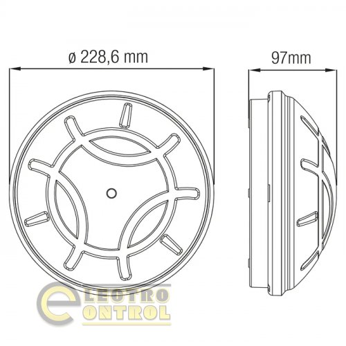 Светильник пластиковый Aqua Эко чёрный 400-000-108