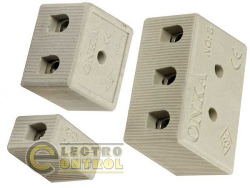 Колодка (клемма) керамическая, номинальное сечение  6-10 мм2, 1 полюс