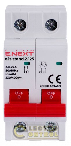 Выключатель нагрузки Enext s082006 на DIN-рейку e.is.stand.2.125 2р 125А