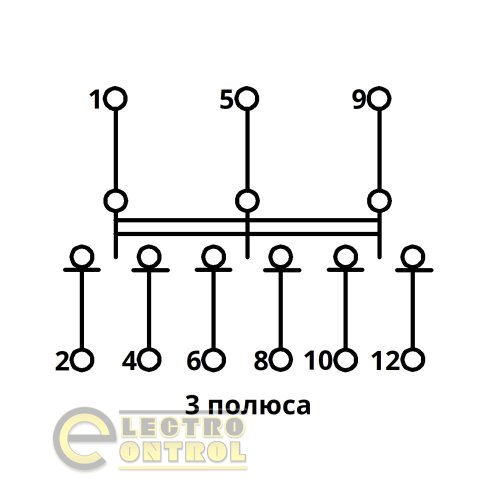 Перемикач навантаження трипозиційний Takel 507828 SFM 3P 125A