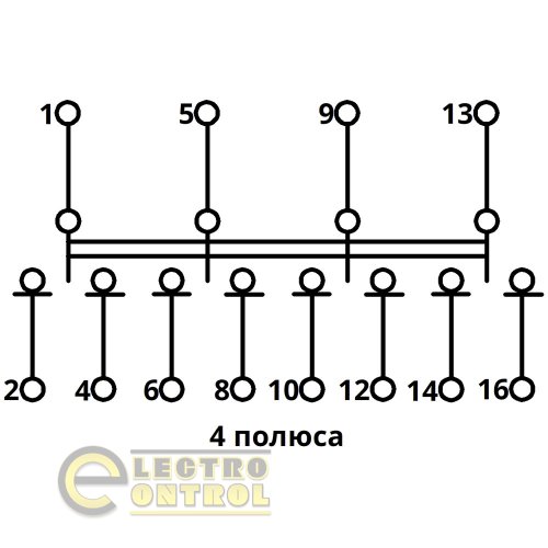 Переключатель нагрузки трехпозиционный Takel 507831 SFM 4P 25A