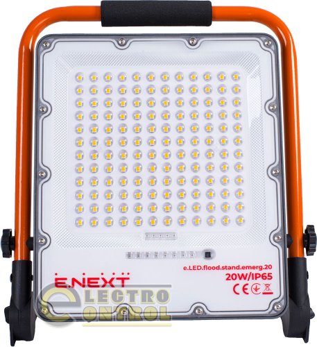 Прожектор Enext l0790014 світлодіодний акумуляторний e.LED.flood.stand.emerg.20
