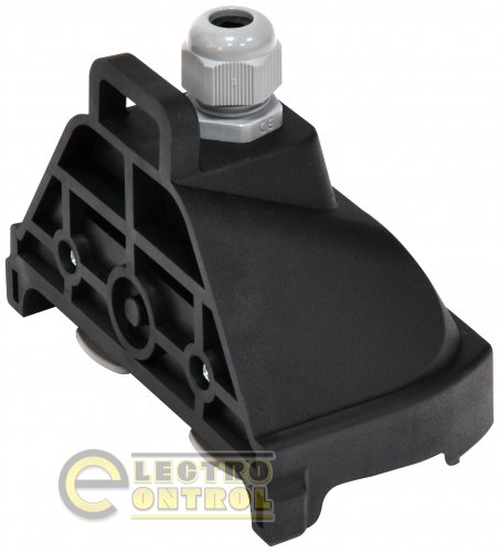 Розетка ETI 4481014 кабельна двомісна з кришками ERS-2CM 2x2Р+РЕ Schuko IP44 каучук чорна