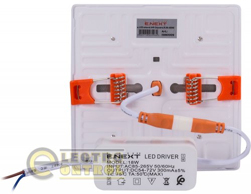 Светильник Enext l0861009 светодиодный встроенный e.LED.stand.MP.Square.R.18.4500 квадрат 18Вт 4500К 1620Лм