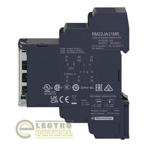 Реле контроля тока Schneider-Electric RM22JA31MR 1A 24/240В таймер