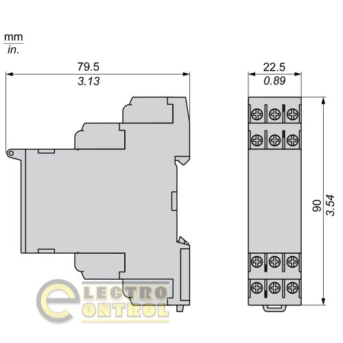 Реле напряжения Schneider-Electric RM22UA23MR 15-500В 24/240В