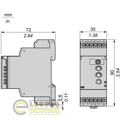 Реле напруги Schneider-Electric RM35UA11MW 0.05-5В