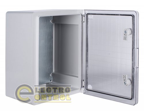 Корпус Enext p084204 из ABS-пластика e.plbox.pro.p.40.30.21.tr с прозрачной дверцей 400x300x210мм ІР65