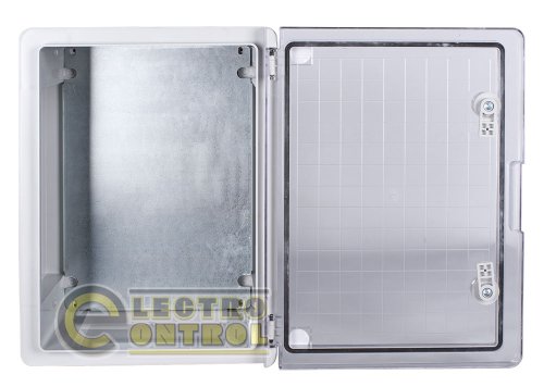 Корпус Enext p084204 из ABS-пластика e.plbox.pro.p.40.30.21.tr с прозрачной дверцей 400x300x210мм ІР65