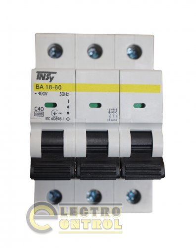 Автоматичний вимикач TNSy ВА18-60 TNSy5504751 3Р 40А 6кА C