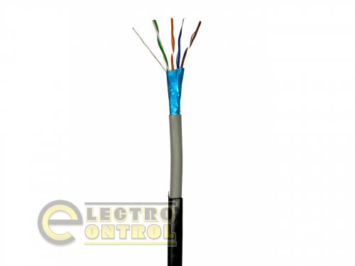 Сетевой кабель витая пара для наружных работ GEAR GEC–FTPC6CCAOUT051305 CAT.6 FTP-CCA-4Px2x0.51 Outdoor PVC+PE