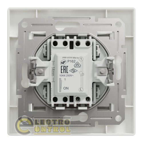 Выключатель Schneider Electric EPH1400121 Asfora одноклавишный с подсветкой белый