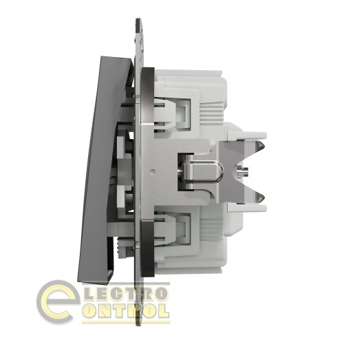 Выключатель Schneider Electric EPH1400171 Asfora одноклавишный с подсветкой антрацит