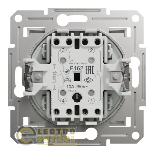 Выключатель Schneider Electric EPH1170121 Asfora двухклавишный белый без рамки