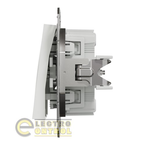 Выключатель Schneider Electric EPH1170121 Asfora двухклавишный белый без рамки
