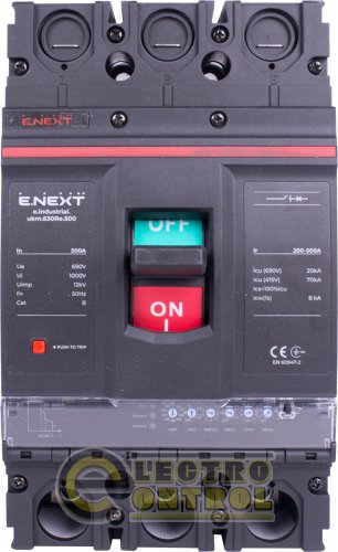 Силовой автоматический выключатель Enext i0770046 e.industrial.ukm.630Re.500 с электронным расцепителем 3р 500А