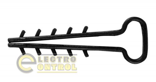 Дюбель - ялинка Enext m0080035 10mm для плоского проводу e.metiz.dowel.flat.fir.black.10 чорний 100 шт.