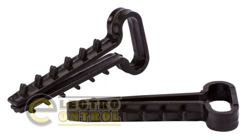 Дюбель - ялинка Enext m0080037 14mm для плоского проводу e.metiz.dowel.flat.fir.black.14 чорний 100 шт.
