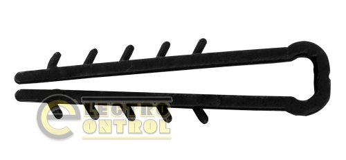 Дюбель - ялинка Enext m0080038 6mm для плоского проводу e.metiz.dowel.flat.fir.black.6 чорний 100 шт.