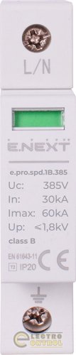Устройство для защиты от импульсных перенапряжений Enext p076001 e.pro.spd.1B.385 1P класс В