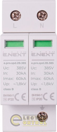 Устройство для защиты от импульсных перенапряжений Enext p076002 e.pro.spd.2B.385 2P класс В