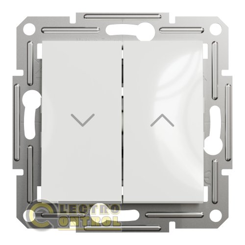 Вимикач для жалюзі Schneider Electric EPH1370121 Asfora білий без рамки