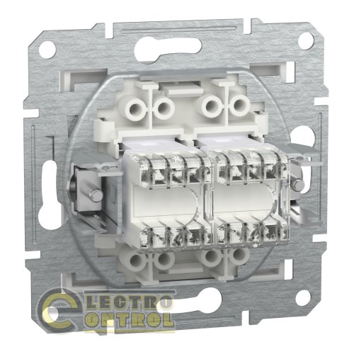 Розетка Schneider Electric EPH4470121 Asfora 2хRJ45 UTP 5E белая без рамки