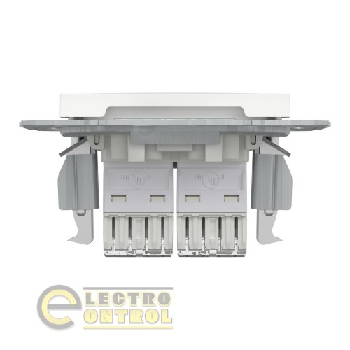 Розетка Schneider Electric EPH4470121 Asfora 2хRJ45 UTP 5E белая без рамки