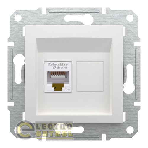 Розетка Schneider Electric EPH4370121 Asfora RJ45 UTP 5E біла без рамки