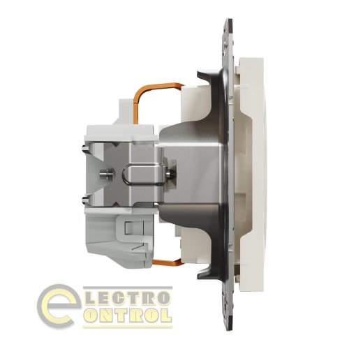 Розетка Schneider Electric EPH2970223 Asfora с заземлением и шторками кремовая без рамки