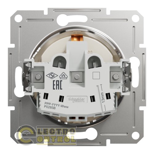 Розетка Schneider Electric EPH2970123 Asfora із заземленням кремова без рамки