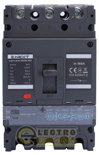 Силовий автоматичний вимикач Enext p087005 e.pro.ukm.160Re.160 з електронним розчіплювачем 3р 160А