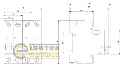 Автоматический выключатель Промфактор CITY FB1CIB4010 FB1-63 4P B 10A 6kA